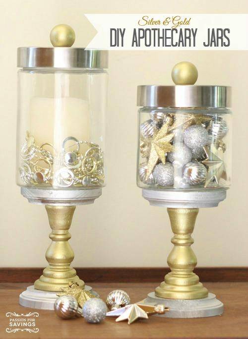 Easy DIY Apothecary jars | simple christmas decoractions