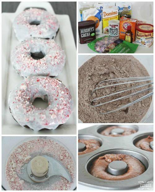 Easy Chocolate Donuts with Peppermint Glaze