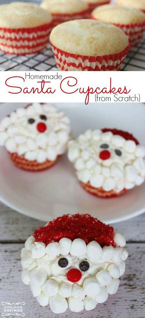 Homemade Santa Cupcakes Recipe