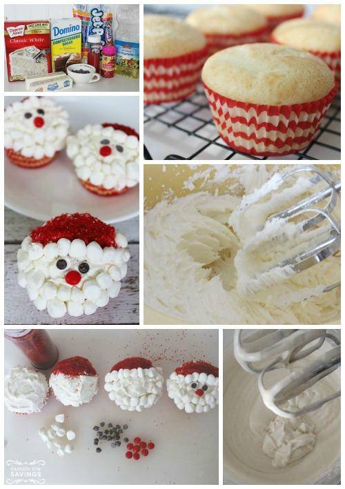 Homemade Santa Cupcakes