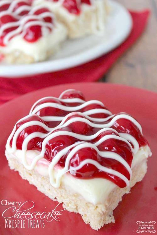 Cherry Cheesecake Krispie Treat Bars Recipe