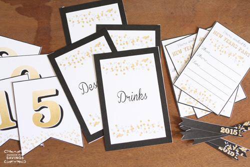 Free printable party pack for your New Year's Eve Party