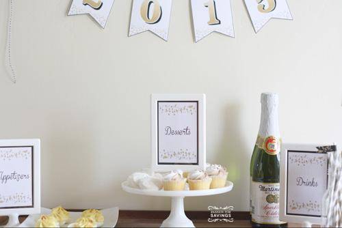 Free printable party pack for your New Year's Eve Party