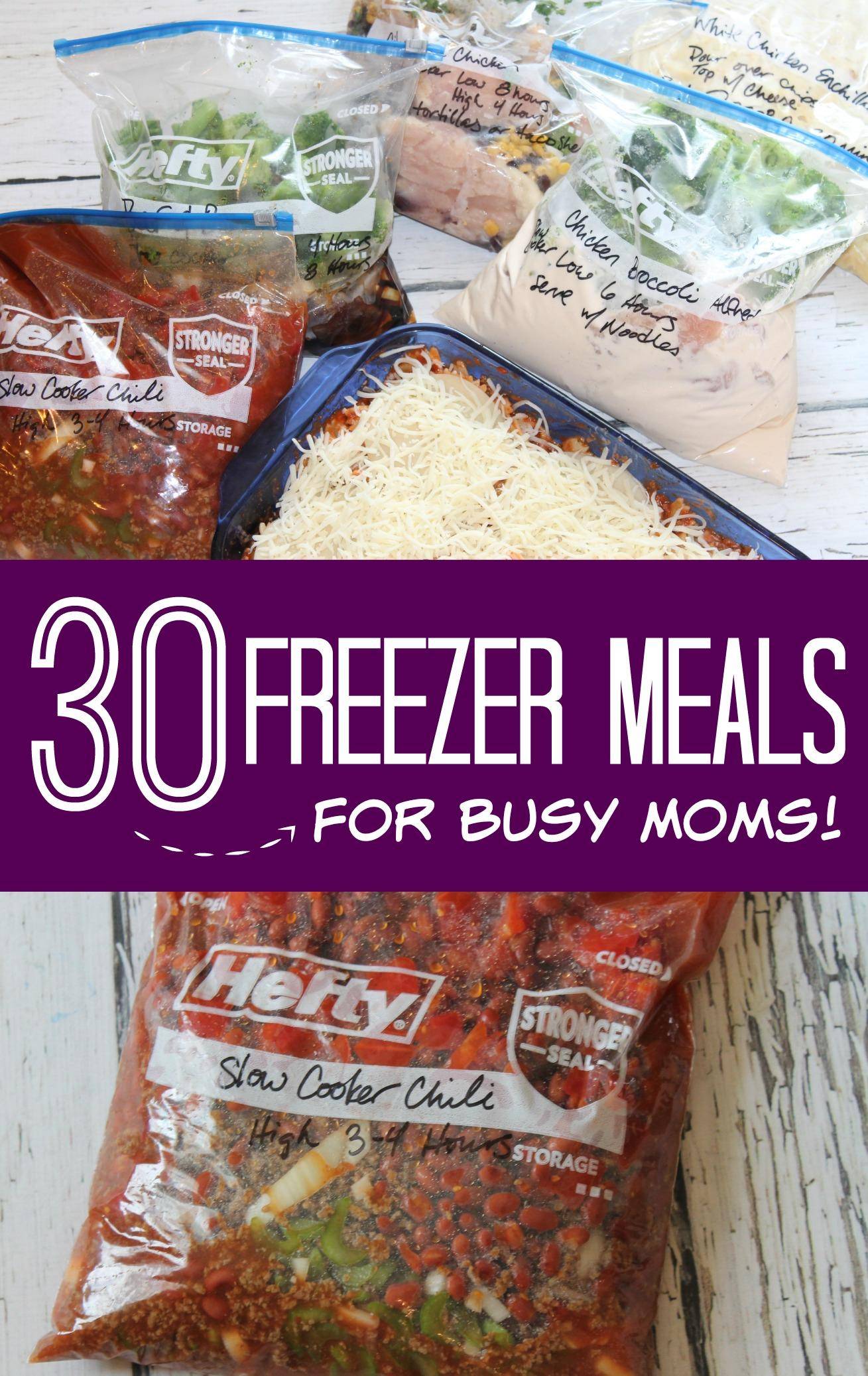 30 Freezer Meal Ideas for Busy Moms