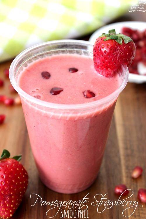 Pomegranate Strawberry Smoothie Recipe