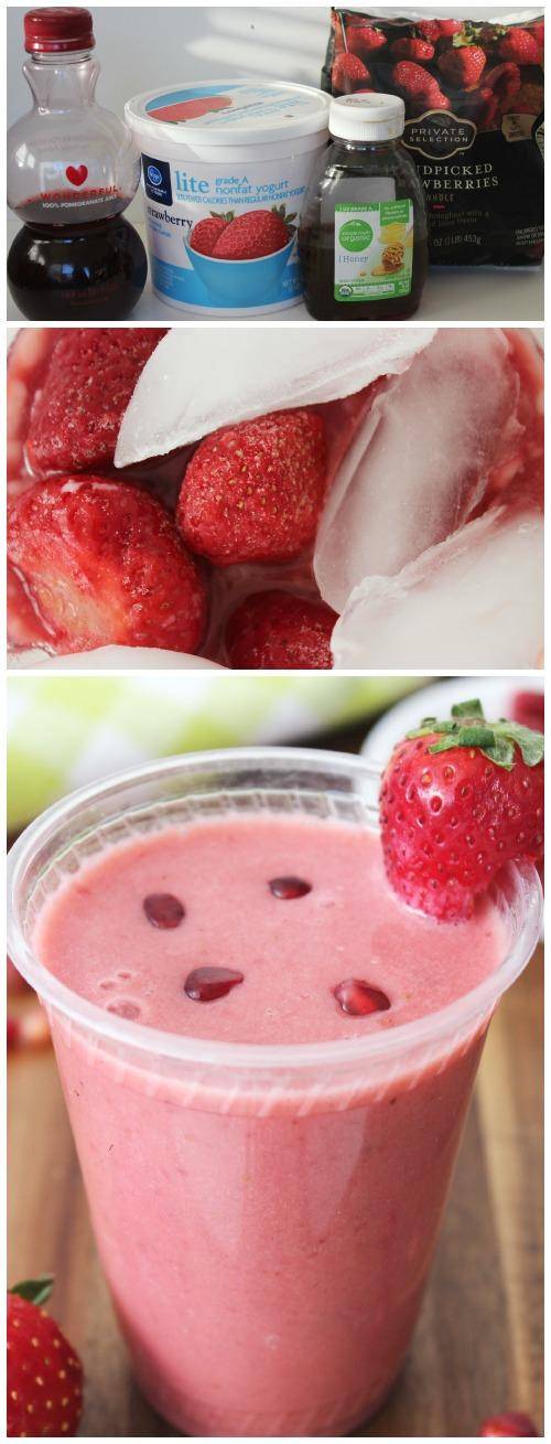 Pomegranate Strawberry Smoothie