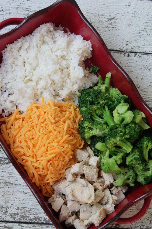 Cheesy Broccoli Chicken Rice Freezer Meal
