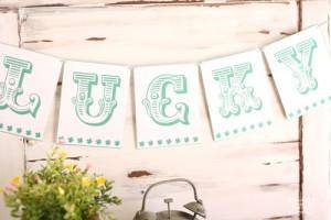 St. Patrick's Day Printable |free printable lucky banner