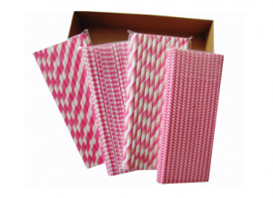 Pink Colored Straws