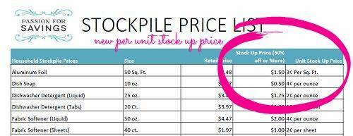 Stockpile Price List 22