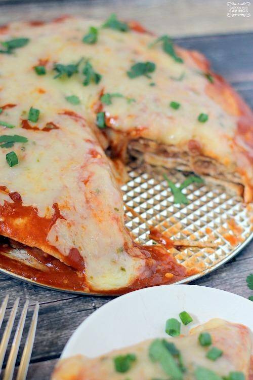 Beef Enchilada Bake Pie