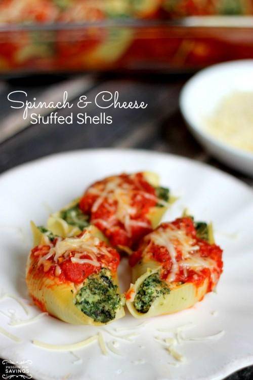 Cheesy Spinach Shells and Cheese