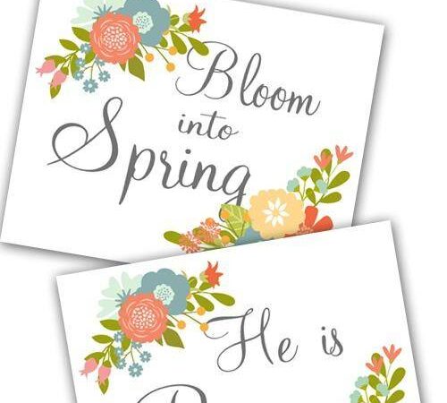 These free printables make for easy easter decorations. Or use the Spring version for easy spring decorations.