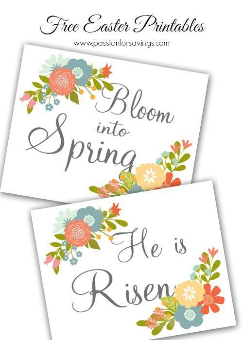 These free printables make for easy easter decorations. Or use the Spring version for easy spring decorations.