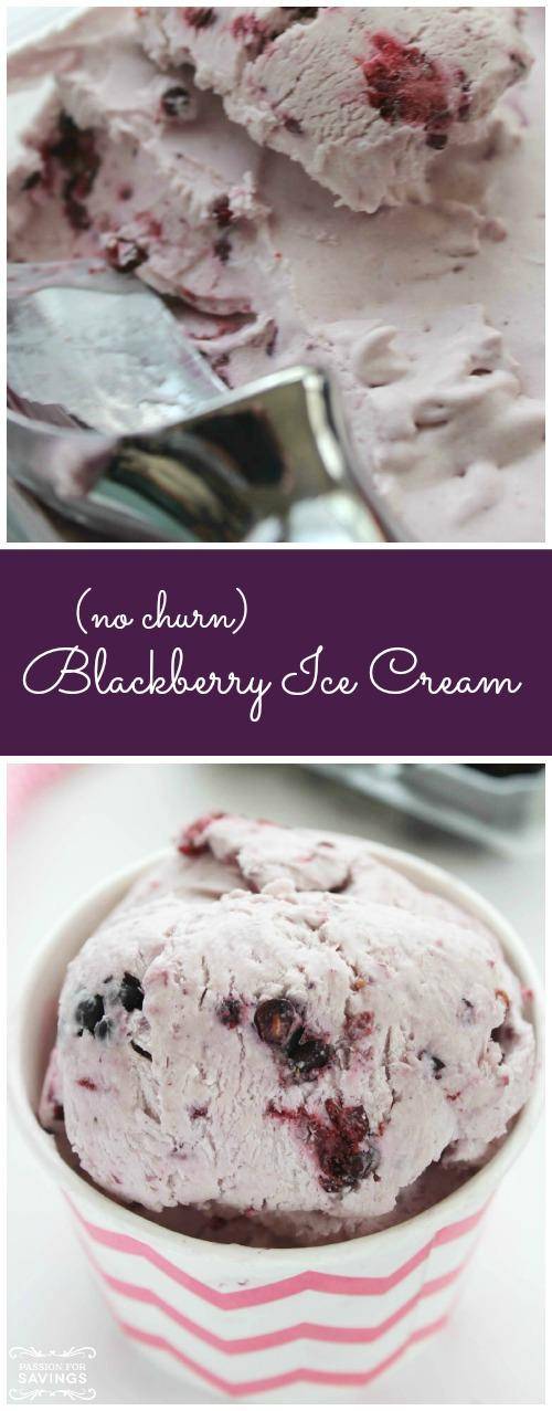 Homemade Blackberry Ice Cream No Churn Recipe