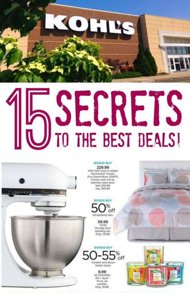 kohls secrest to the best deals