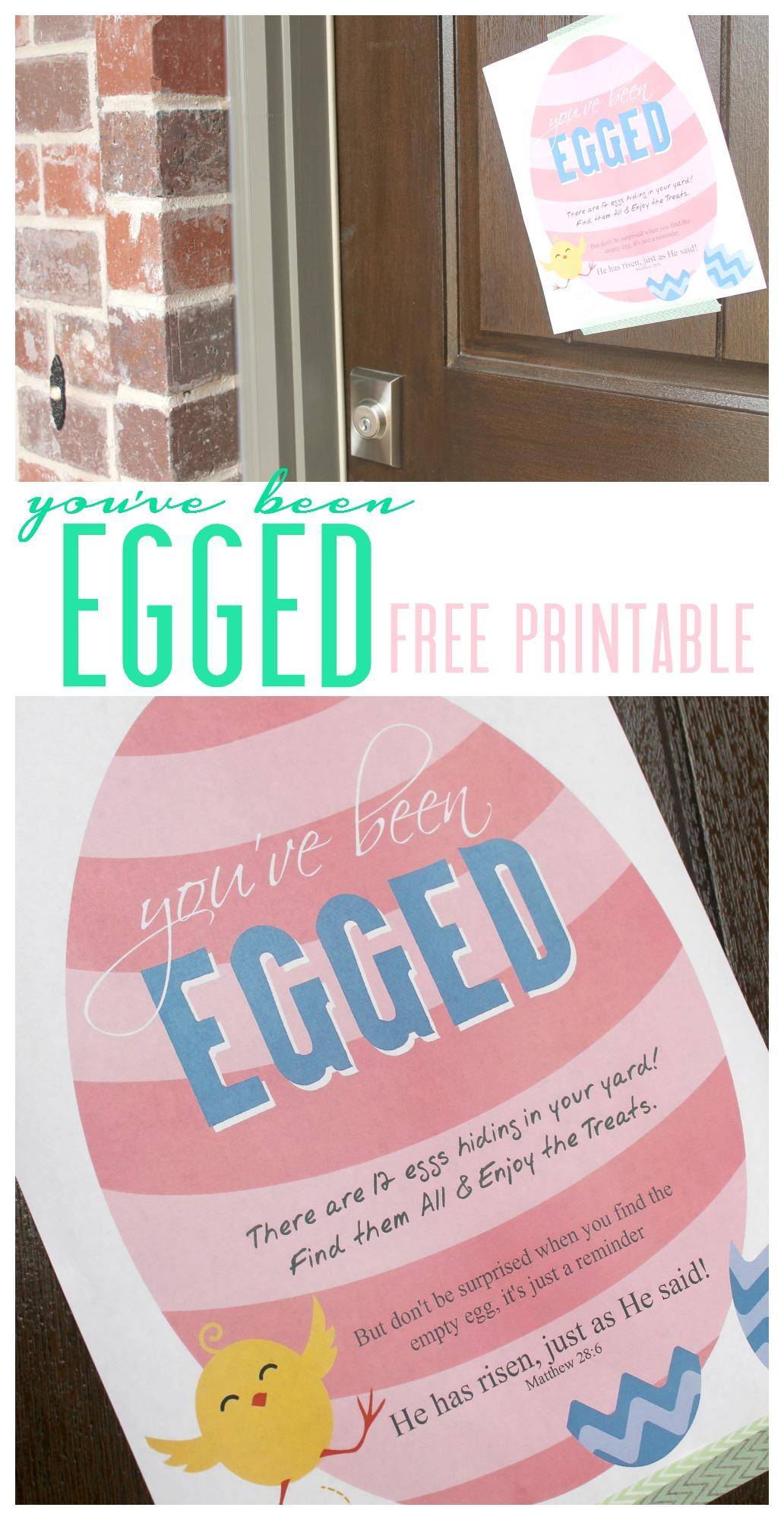 youve been egged free printable
