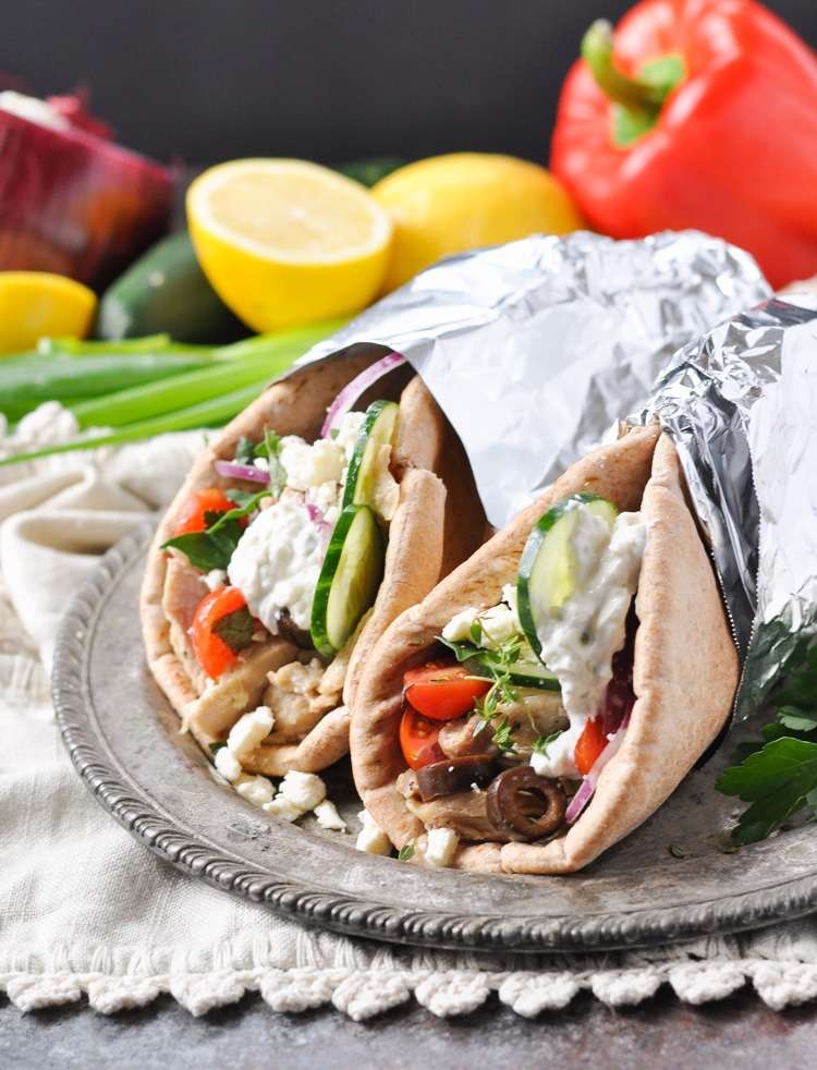 Greek Chicken Gyros Slow Cooker Summer Recipes