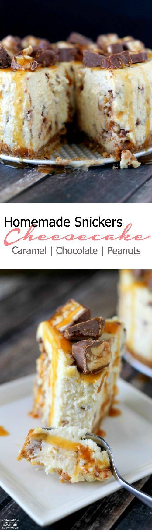 Homemade Snickers Cheesecake Recipe