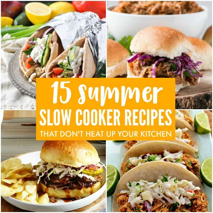 Slow Cooker Summer Recipes, Summer Crock Pot Recipes, Chicken Crock Pot Recipes, and more recipes for easy summertime meals!
