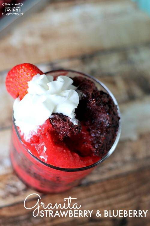 Homemade Easy Fresh Strawberry Blueberry Icees