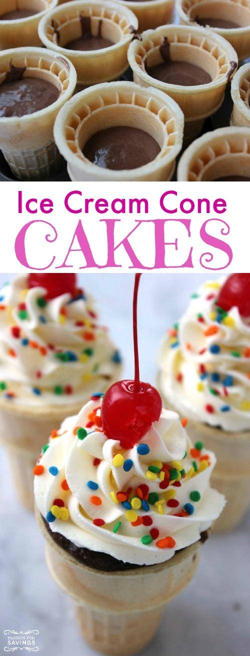 Ice Cream Cone Cakes Recipe