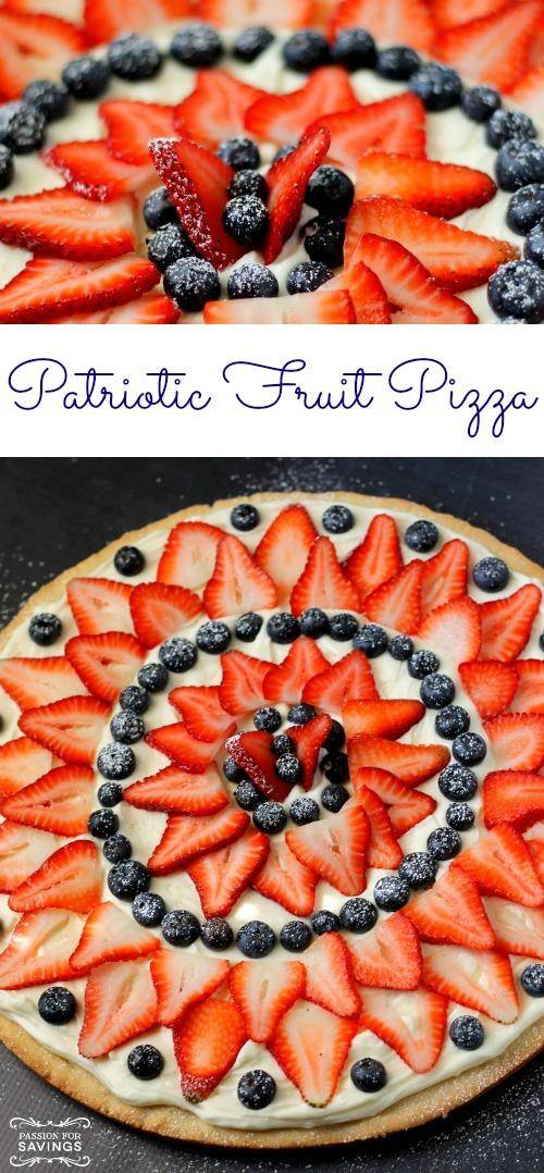 Red, White, and Blue Easy Fruit Pizza