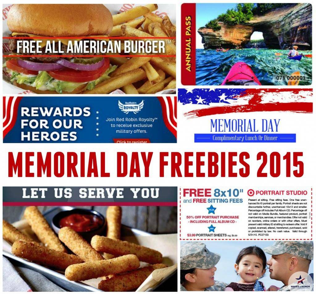 memorial day freebies 2015