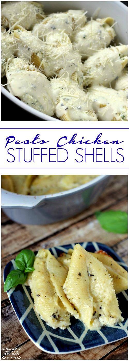 Pesto Chicken Stuffed Shells