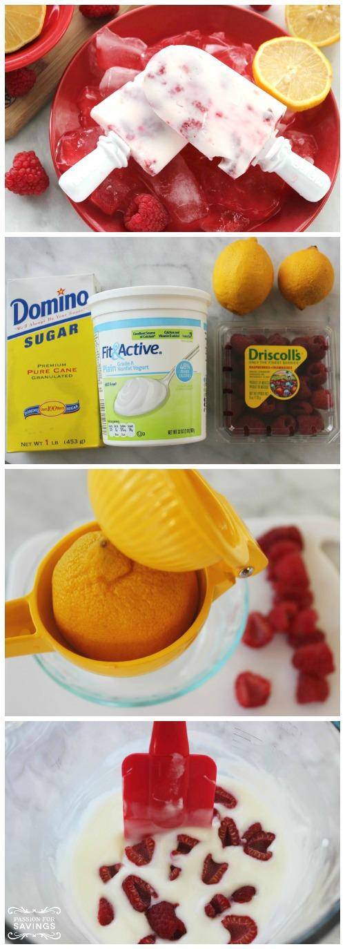 Raspberry Lemonade Yogurt Pops