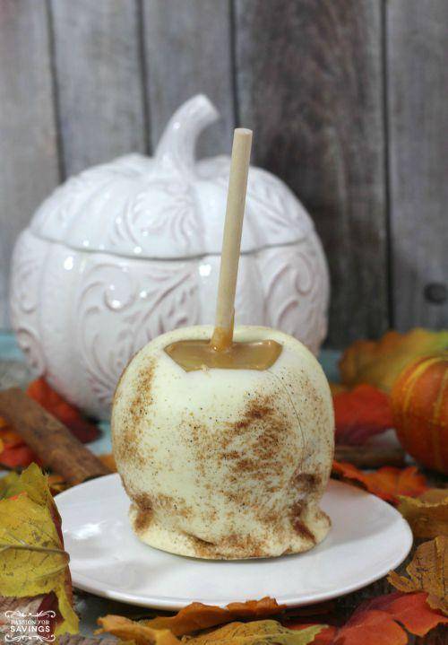 White Chocolate Spice Caramel Apples