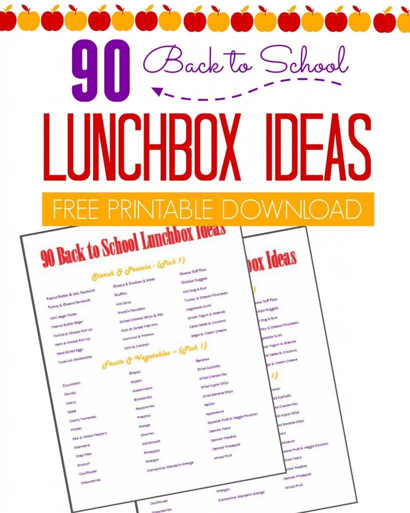 lunchbox ideas back to school