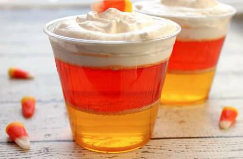 Candy Corn Jello Cups for Halloween and Thanksgiving! Easy Party or Snack Recipe for Kids!