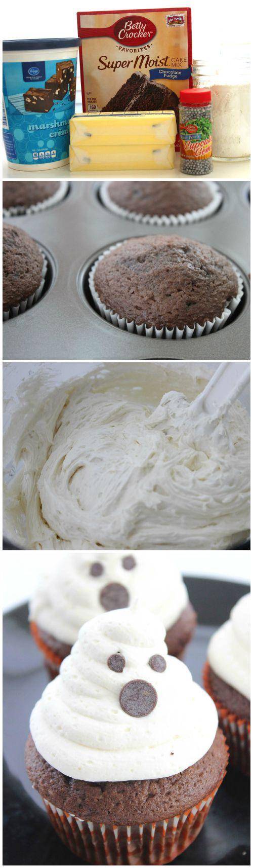 Ghost Cupcakes for Halloween