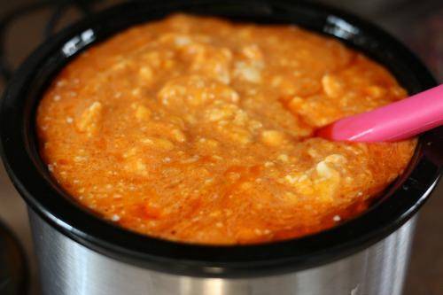 NEW Buffalo Chicken Dip Crockpot Recipe for an easy Snack or Football Appetizer! Buffalo chicken dip is the best hot dip recipe to make. #buffalo #chicken #dip #hotdip #buffalochickendip #easy #slowcooker #crockpot #appetizer #party #holiday Buffalo Chicken Dip Slow Cooker Recipe