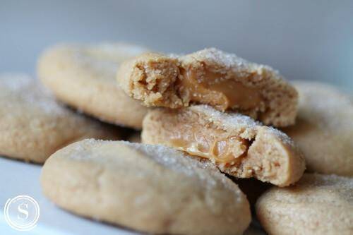 Caramel Cookies with Peanut Butter