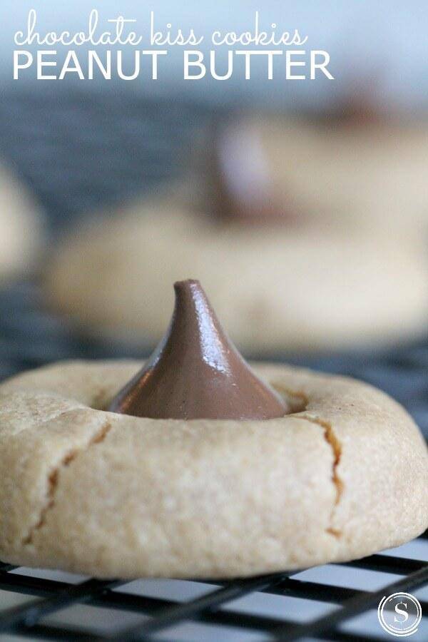 Chocolate Kiss Peanut Butter Cookies