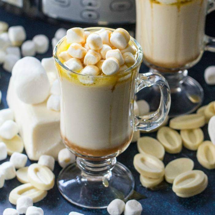 caramel white hot chocolate