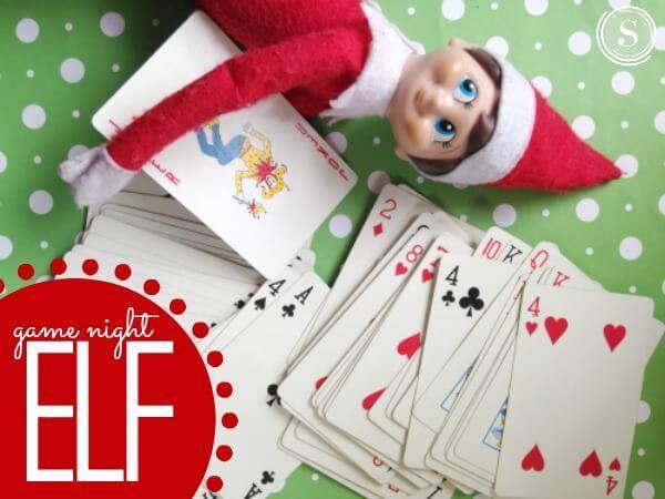 Elf on the Shelf Idea: Game Night Elf! Easy, Simple Ideas and Creative Ways to pose your family Elf for Christmas! Fun for kids and family memories for all!
