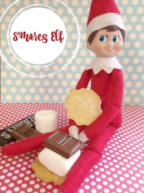 Elf on the Shelf Idea: S'mores Elf! Easy, Simple Ideas and Creative Ways to pose your family Elf for Christmas! Fun for kids and family memories for all!