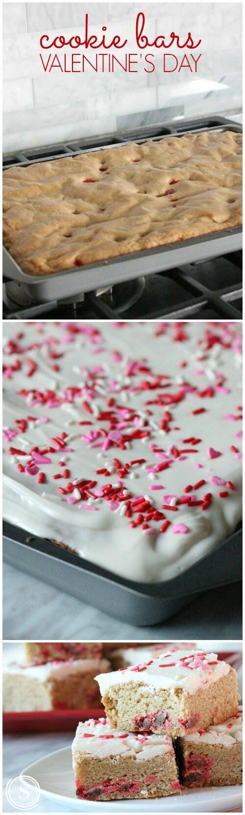 Valentine's Day Cookie Bars Recipe! Easy Dessert Recipe for Class Parties and Holiday Party Ideas!
