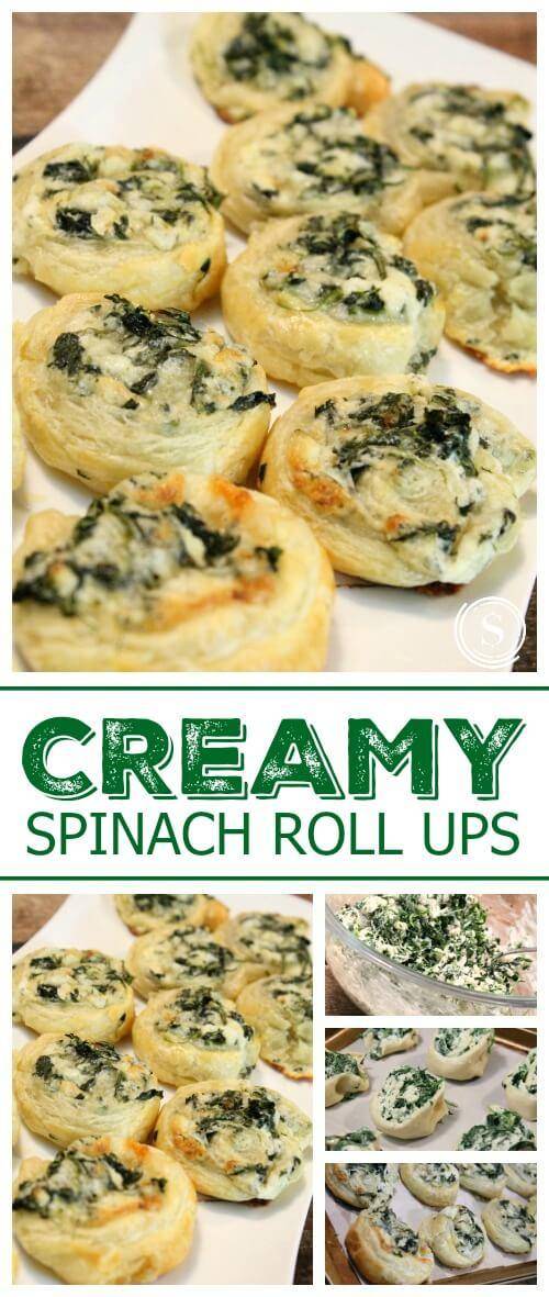 Creamy Spinach Roll Ups Recipe