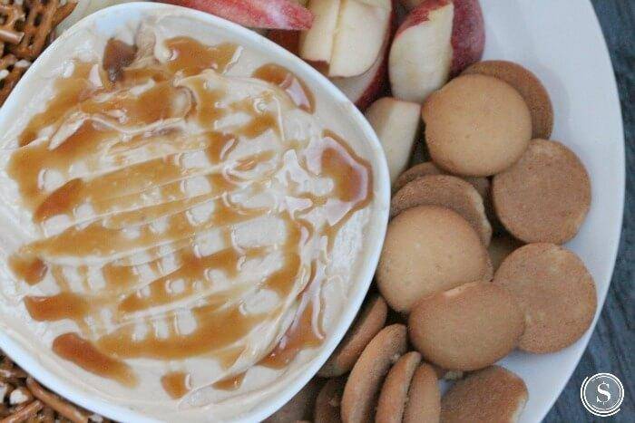 Salted Caramel Fruit Dip Recipe! Homemade Recipe for Super Bowl Parties, Game Day Recipes, and Holidays!