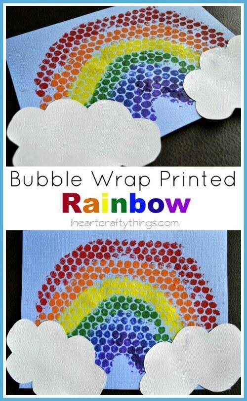 Bubble Wrap Printed Rainbow Pin