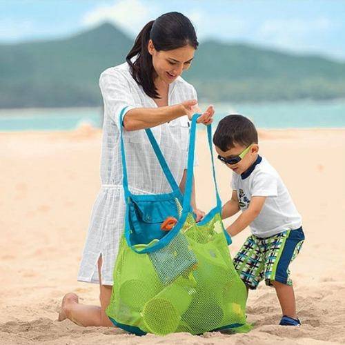 Mesh Beach Bag Totes for Sand Toys