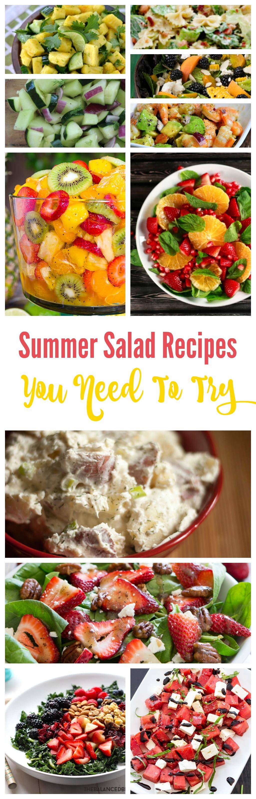 Summer Salad Recipes Pinterest