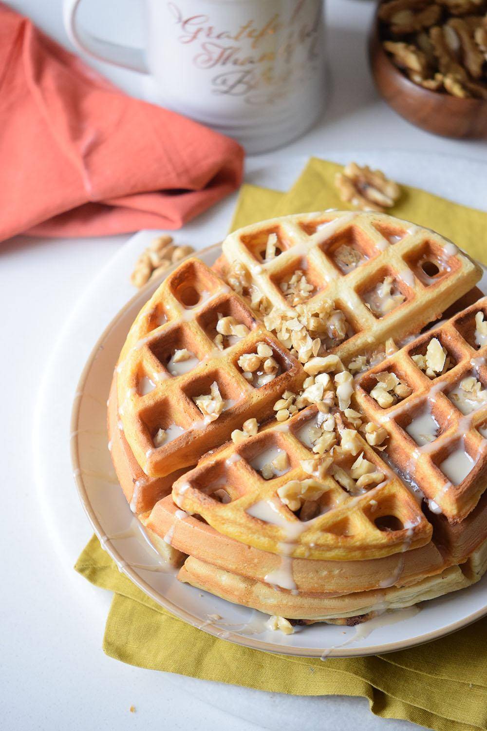 Brown Sugar Pecan Waffles