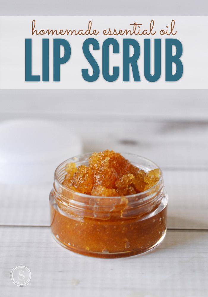 You'll see a difference in your skin when you use this homemade essential oil lip scrub recipe! 