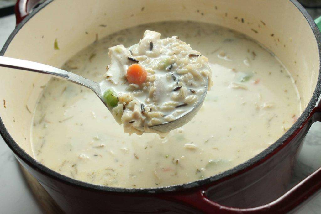 YUM! This delicious Creamy Chicken & Wild Rice Soup Recipe is perfect for Fall and Winter!