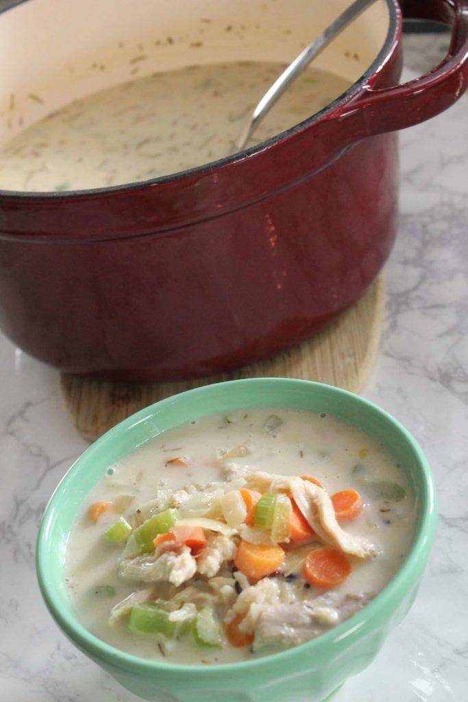 YUM! This delicious Creamy Chicken & Wild Rice Soup Recipe is perfect for Fall and Winter!